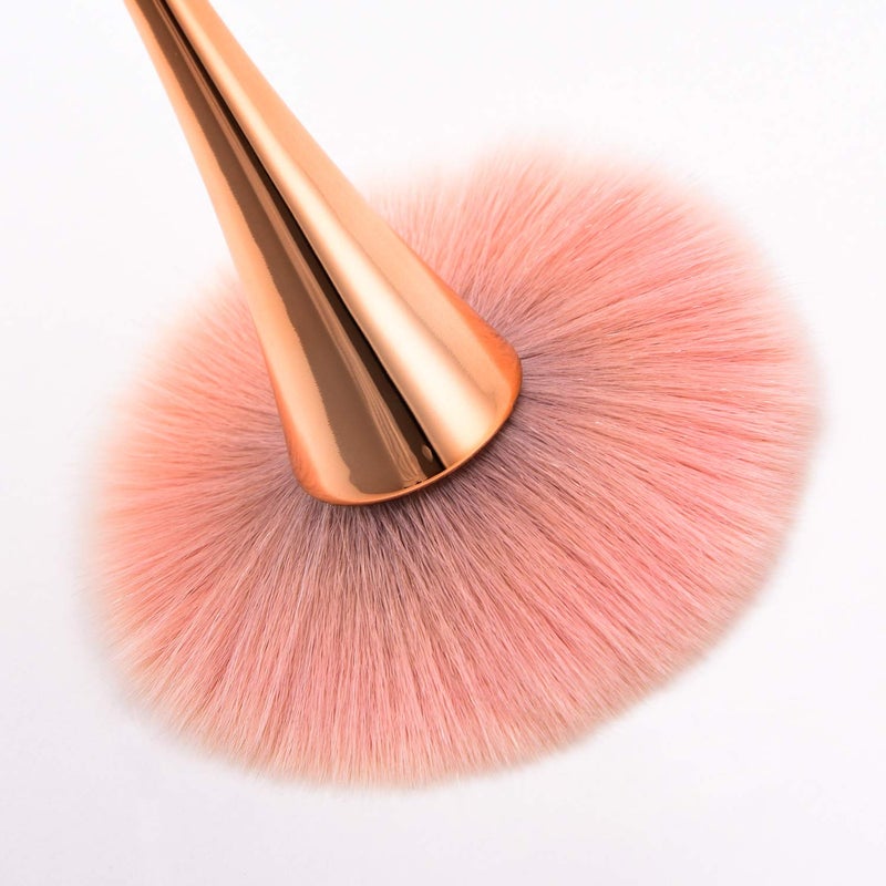 Jutoe Super Large Mineral Powder Brush, Bronzer Kabuki Makeup Brush, Soft Fluffy Foundation Brush, Professional Powder Brush and Blush Brush for Daily Makeup (Grade color) - Image 2